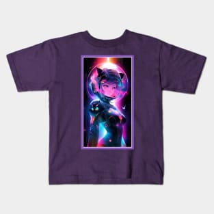 Anime Sci-Fi Cat Girl | Quality Anime Girl Artwork | Manga Girl Anime Art Kids T-Shirt